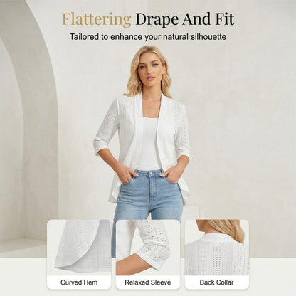 AiryChic – Cárdigan de verano transpirable con ojales