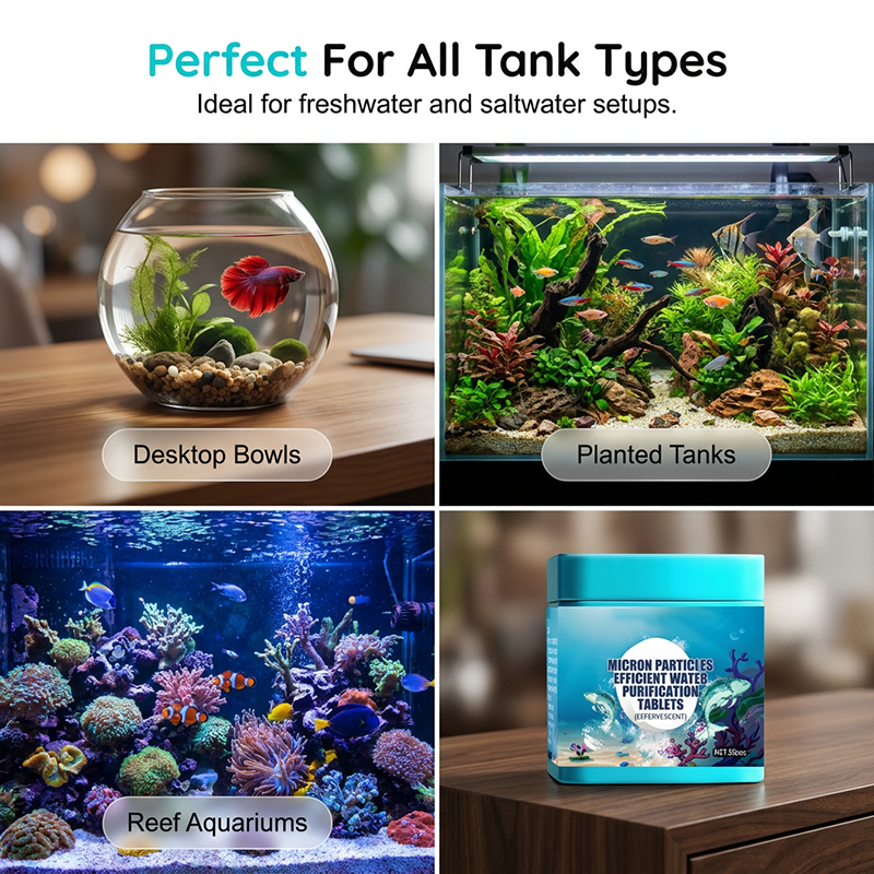 CrystalAqua – Premium-Reinigungstabletten für Aquarien