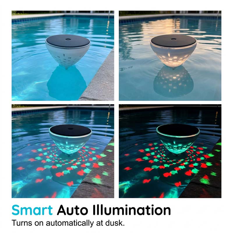 AquaWhimsy: Exhibición de luces de peces flotantes