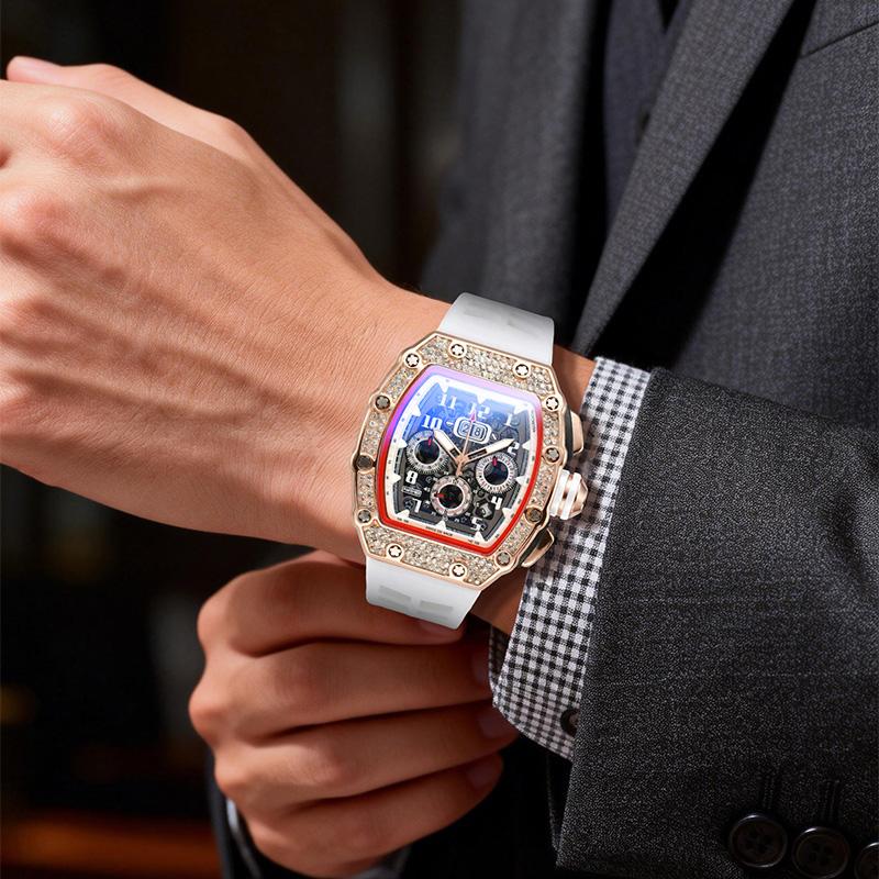LuxeSpark – Reloj con incrustaciones de pedrería