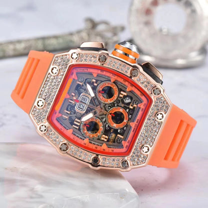LuxeSpark – Reloj con incrustaciones de pedrería