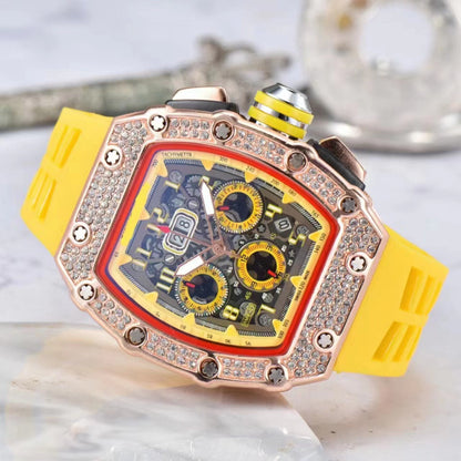 LuxeSpark – Reloj con incrustaciones de pedrería