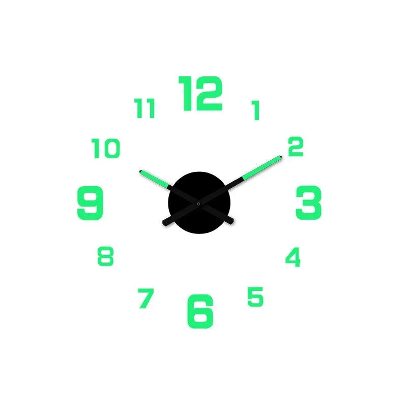 TimeVista – Juego de reloj de pared acrílico luminoso 3D