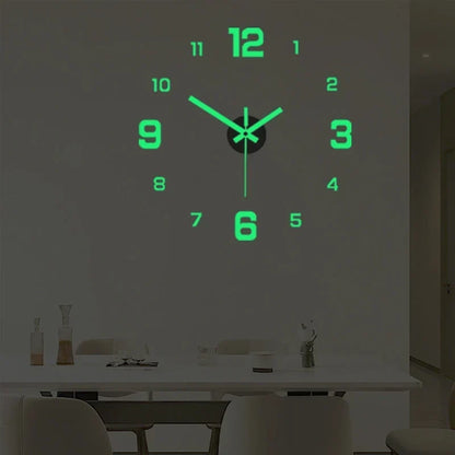 TimeVista – Juego de reloj de pared acrílico luminoso 3D