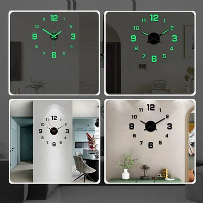 TimeVista – Juego de reloj de pared acrílico luminoso 3D