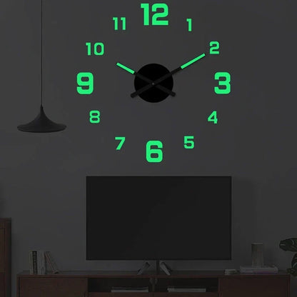TimeVista – Juego de reloj de pared acrílico luminoso 3D