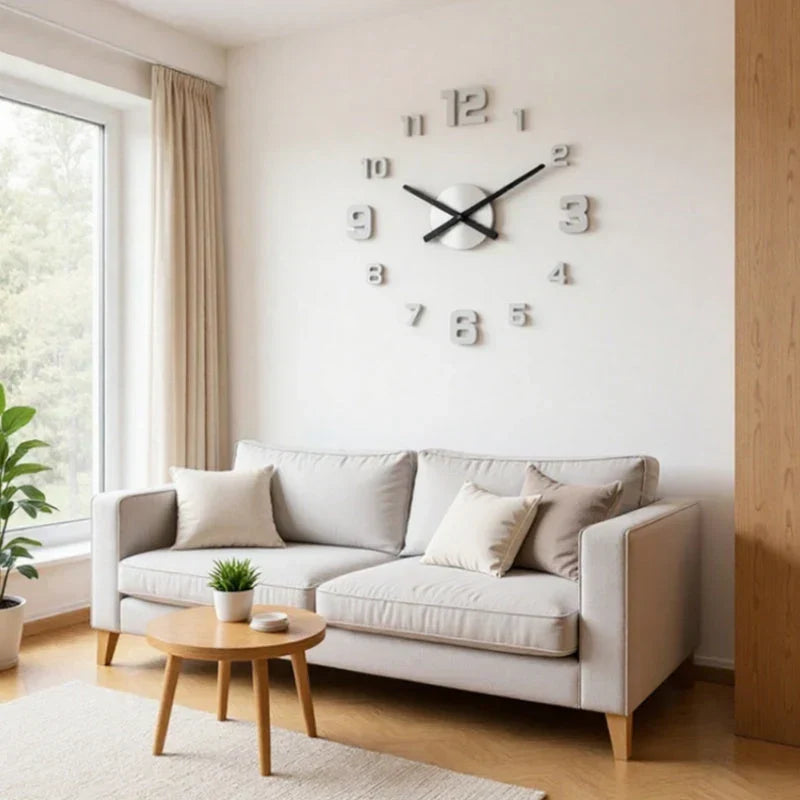 TimeVista – Juego de reloj de pared acrílico luminoso 3D