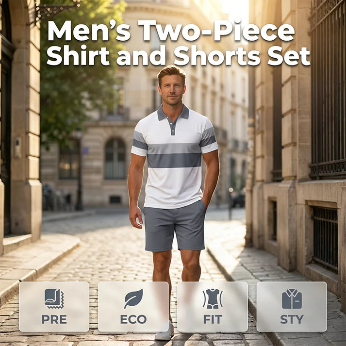 FlexFit – Zweiteiliges Set aus Hemd und Shorts für Herren