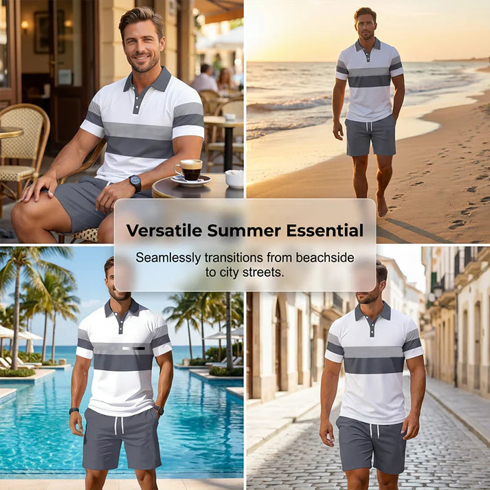 FlexFit – Zweiteiliges Set aus Hemd und Shorts für Herren