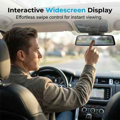 DriveGuard – Cámara de salpicadero con espejo retrovisor y doble lente