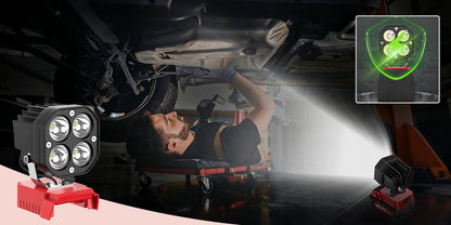 BrightGuard – Robuste LED-Arbeitsleuchte mit Batterieschutz