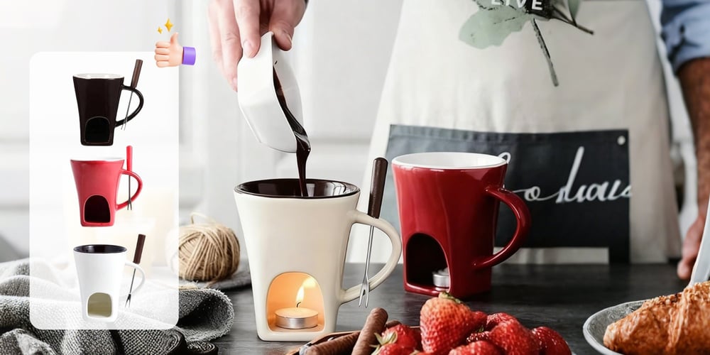 FondueMelt – Taza de Fondue de Cerámica Multifuncional