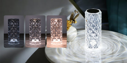 AuraShine – Mehrfarbige Kristall-Diamant-Rosenlampe