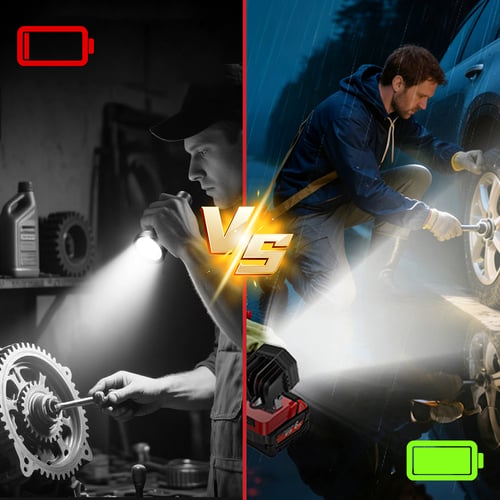 BrightGuard – Robuste LED-Arbeitsleuchte mit Batterieschutz