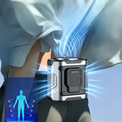 BreezeForce – Ventilador de cintura manos libres de primera calidad para refrigeración al aire libre