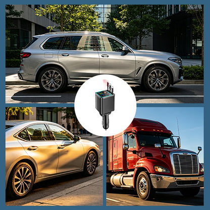 ChargeFlow Pro | Concentrador de energía retráctil 7 en 1 para coche