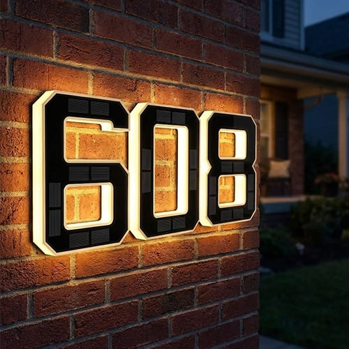 LumiSign – Luz Solar para Números de Dirección Exteriores