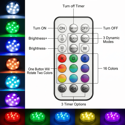 RadiantRipple – LED decorativos impermeables