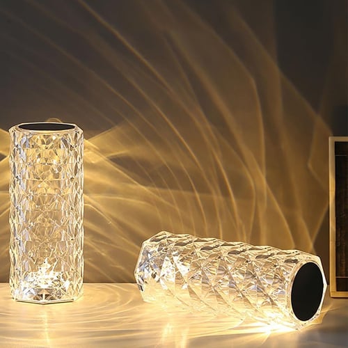 AuraShine – Mehrfarbige Kristall-Diamant-Rosenlampe
