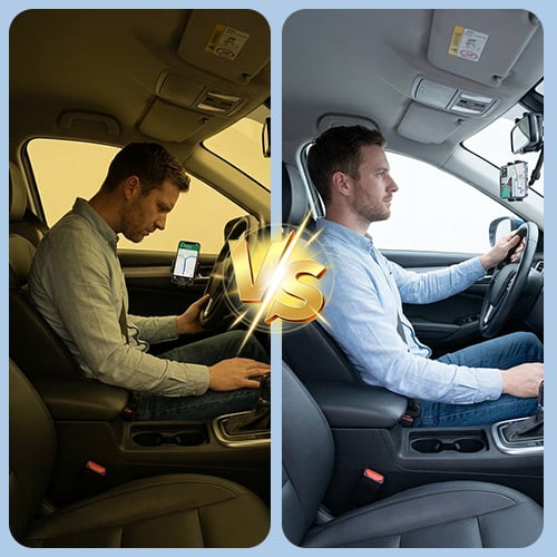 DriveView – Soporte de teléfono para espejo retrovisor 360°