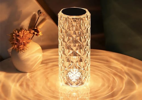 AuraShine – Mehrfarbige Kristall-Diamant-Rosenlampe