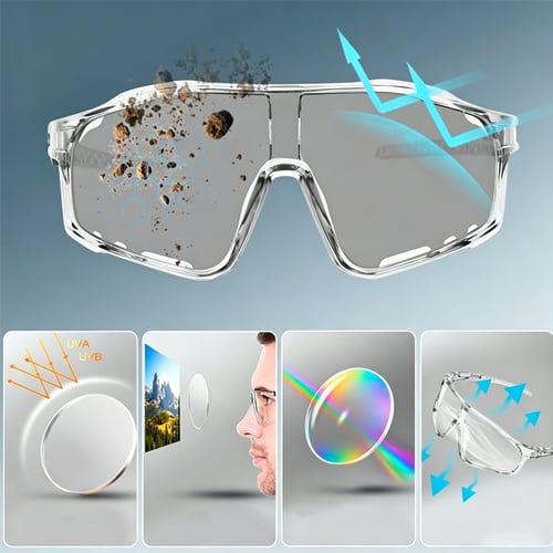 OptiShield – Gafas de sol fotocromáticas para ciclismo y senderismo