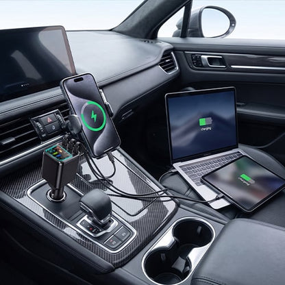 ChargeFlow Pro | Concentrador de energía retráctil 7 en 1 para coche