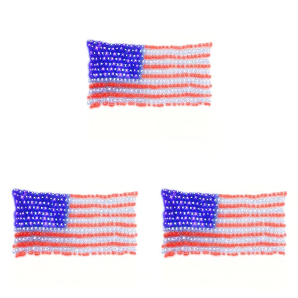 HonorBeam – Luces de red para exteriores con bandera estadounidense