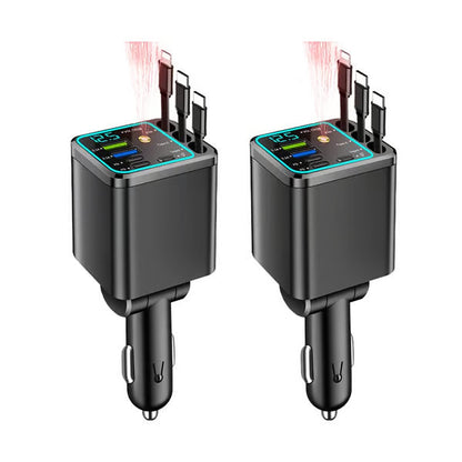 ChargeFlow Pro | Concentrador de energía retráctil 7 en 1 para coche