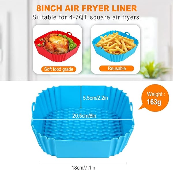 CrispMate – Bandeja de silicona antiadherente para freidora de aire