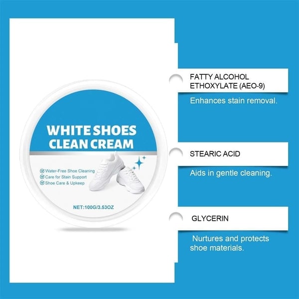 ShoeGlow – Crema limpiadora de calzado de uso rápido sin agua
