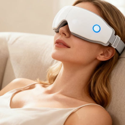CalmGaze – Beheiztes Augenmassagegerät mit Audiotherapie