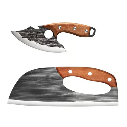 BladeForge – Handgeschmiedetes Koch- & Hackmesser-Set
