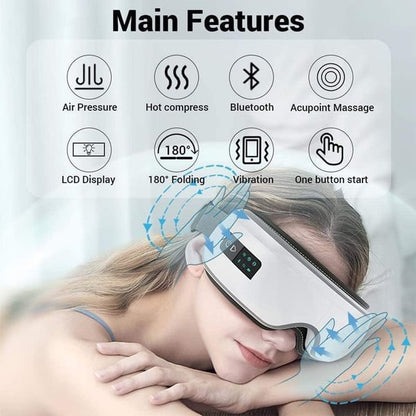 CalmGaze – Beheiztes Augenmassagegerät mit Audiotherapie