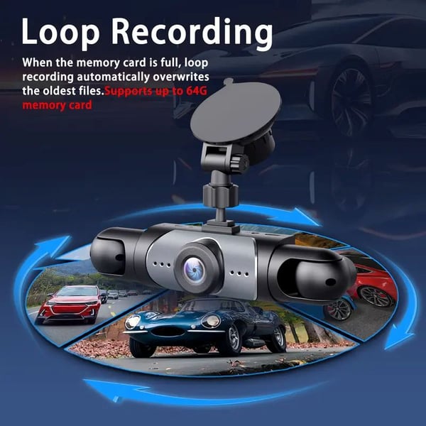 Sistema de cámara de salpicadero de coche DriveScope de 360° con 4 lentes