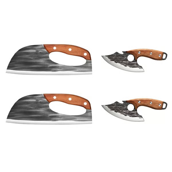 BladeForge – Handgeschmiedetes Koch- & Hackmesser-Set