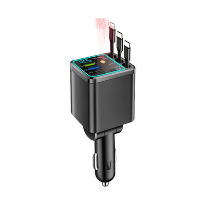 ChargeFlow Pro | Concentrador de energía retráctil 7 en 1 para coche