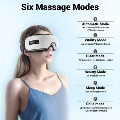 CalmGaze – Beheiztes Augenmassagegerät mit Audiotherapie