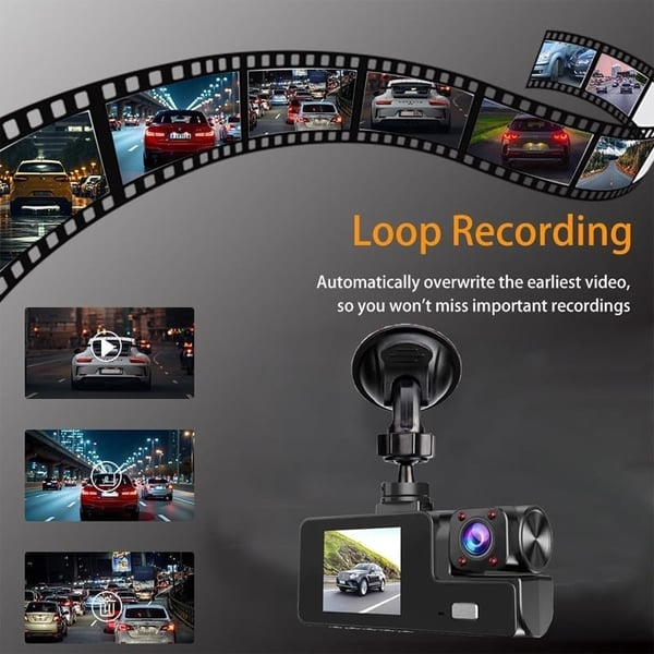 DriveVision | Grabador de salpicadero WiFi de doble lente 1080P