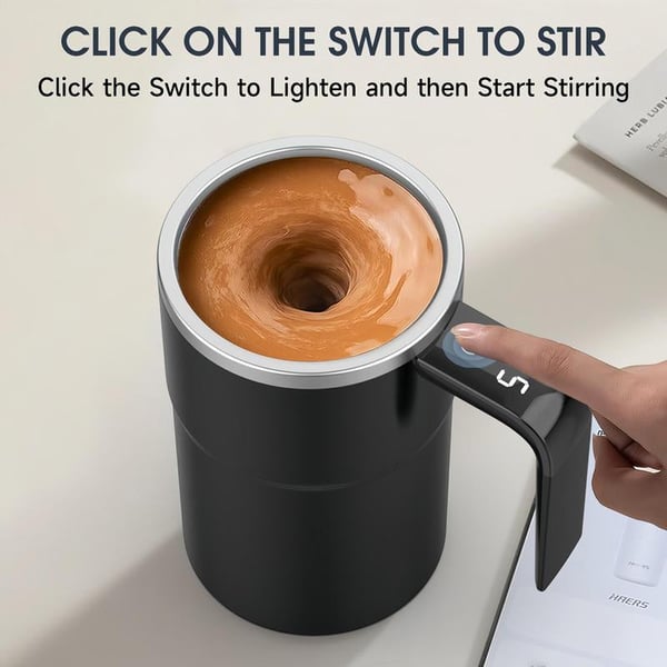 MixBrew Pro – Taza de Café con Agitador Automático