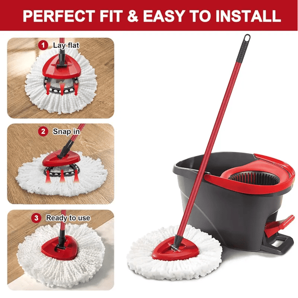 FloorMaster – Dreieckiger rotierender Mopp-Bürstenkopf