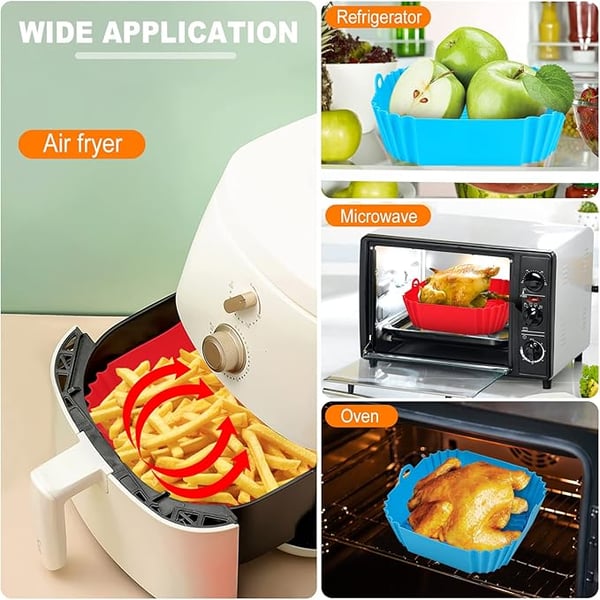 CrispMate – Bandeja de silicona antiadherente para freidora de aire