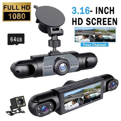 Sistema de cámara de salpicadero de coche DriveScope de 360° con 4 lentes