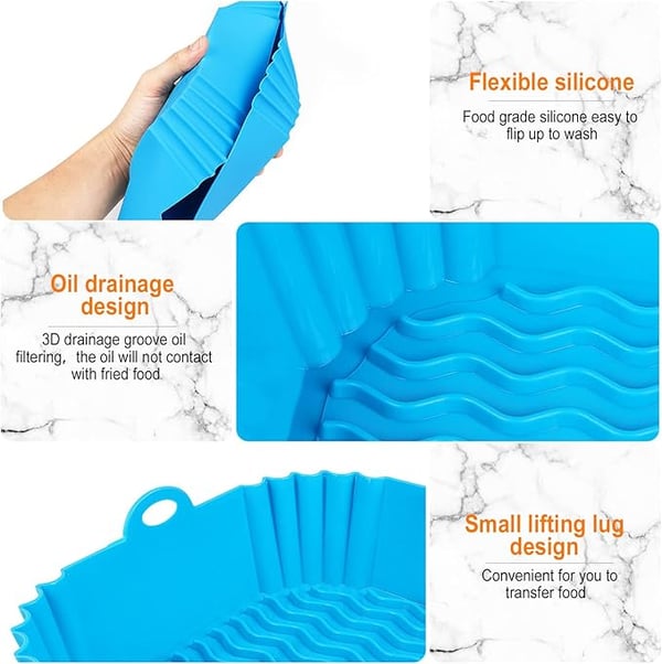 CrispMate – Bandeja de silicona antiadherente para freidora de aire