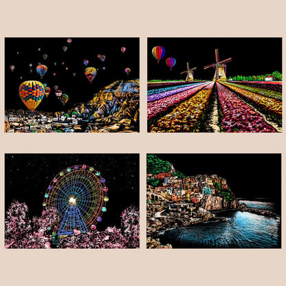 MindCanvas – Colección de Ciudades para Rascar y Relajarse