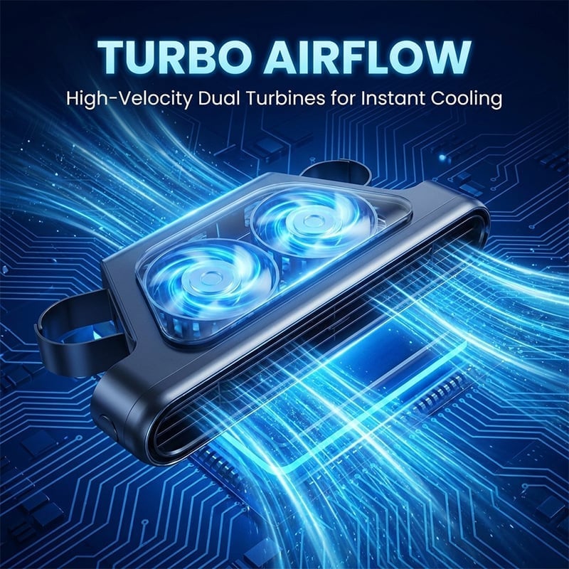 CoolDrive – Sistema de refrigeración doble turbo para coche con ventilador de reposacabezas