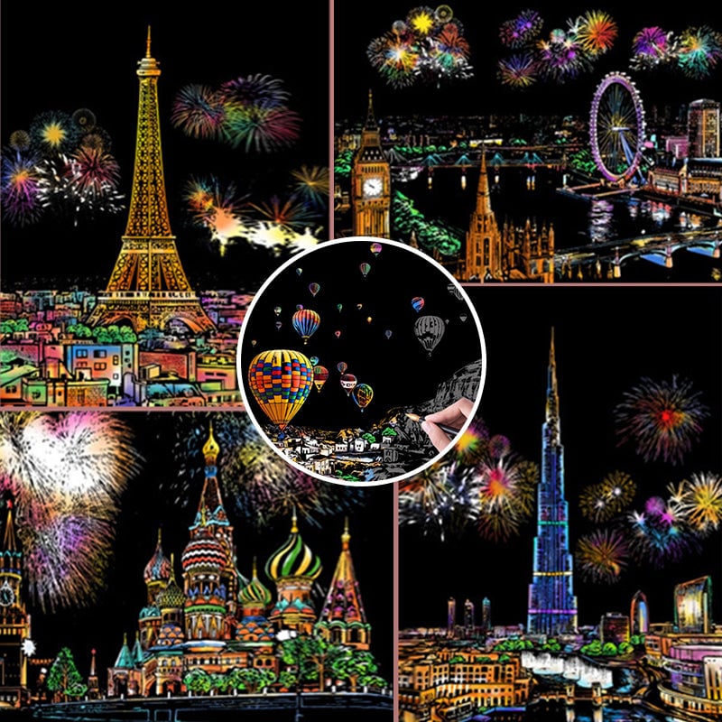 MindCanvas – Colección de Ciudades para Rascar y Relajarse