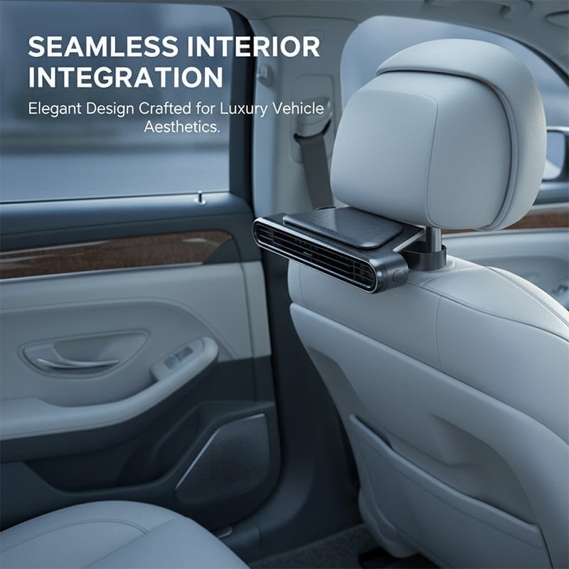 CoolDrive – Sistema de refrigeración doble turbo para coche con ventilador de reposacabezas